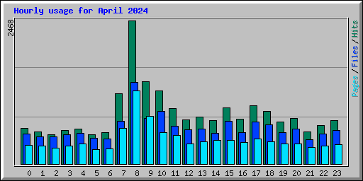 Hourly usage for April 2024