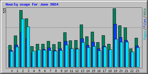 Hourly usage for June 2024
