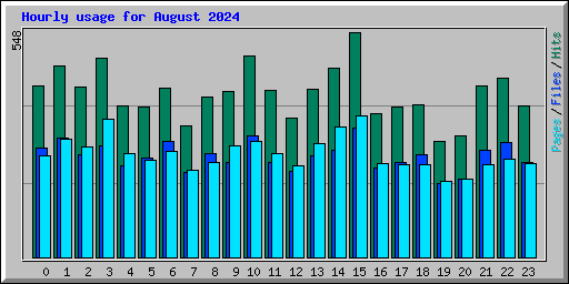 Hourly usage for August 2024